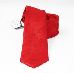                    NM slim szövött nyakkendő - Piros virágos 